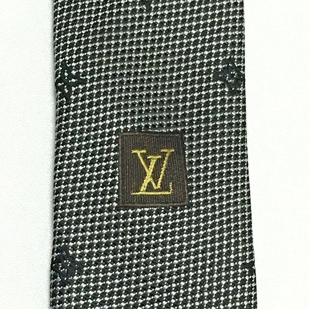 未使用級 ルイヴィトン Louis Vuitton ネクタイ ブラック系 LV柄