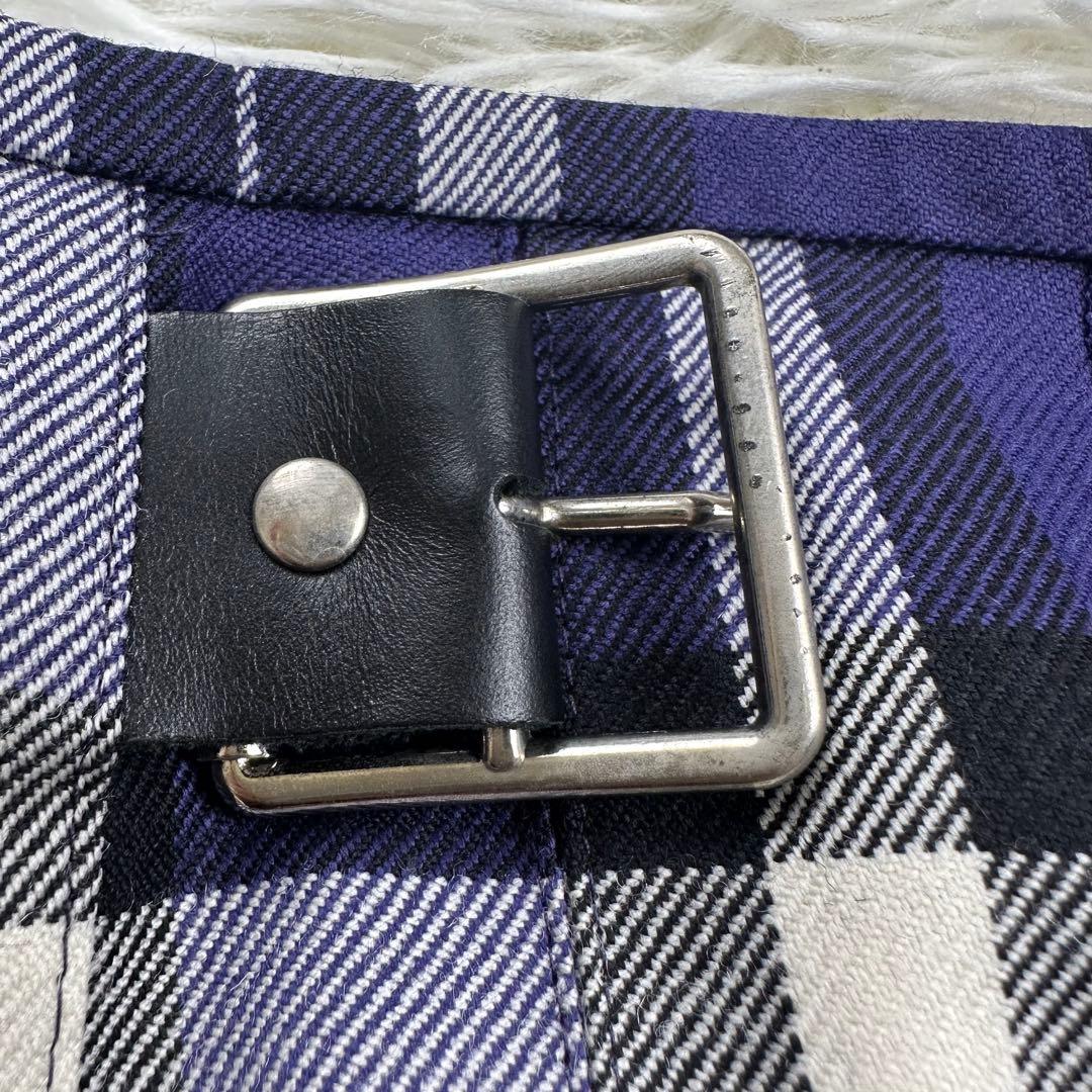 オニールオブダブリン ラップスカート ロング丈 ウール ブルー系