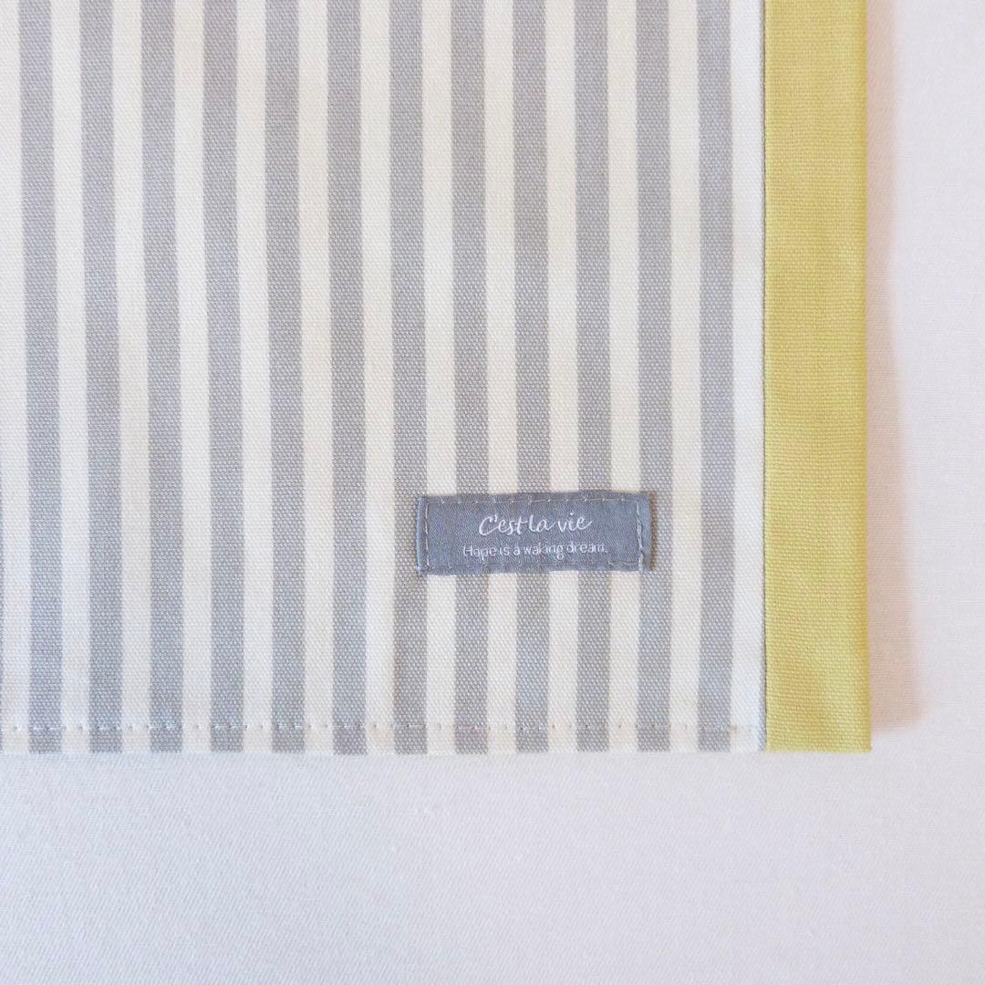 ハンドメイド　ストライプとカラーオックスのランチョンマット　5枚セット