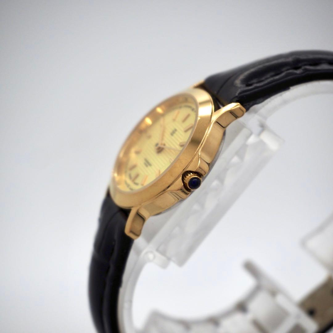 649 稼働 GIVENCHY 新品ベルト レディース 時計 ゴールド ブラック