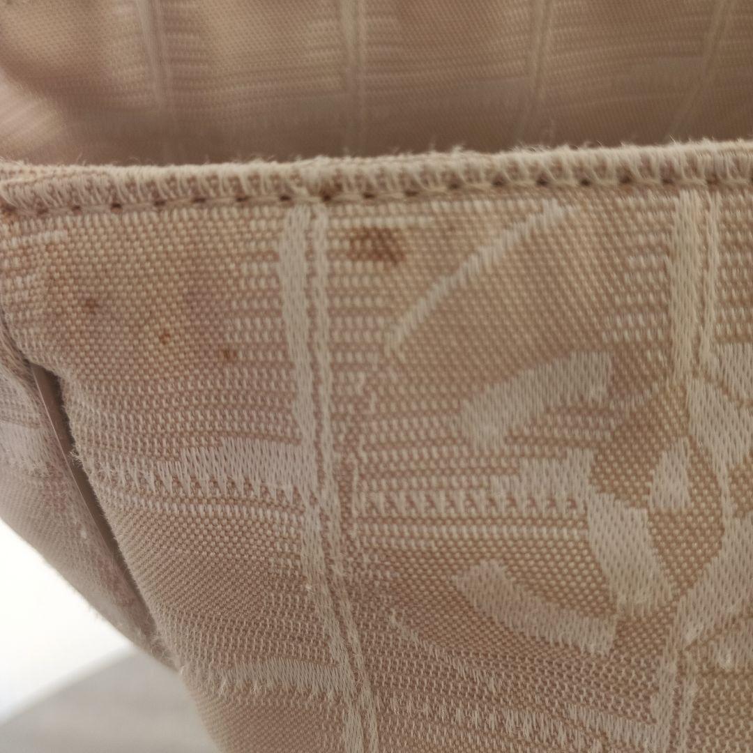 ベージュ チェック柄 トートバッグ