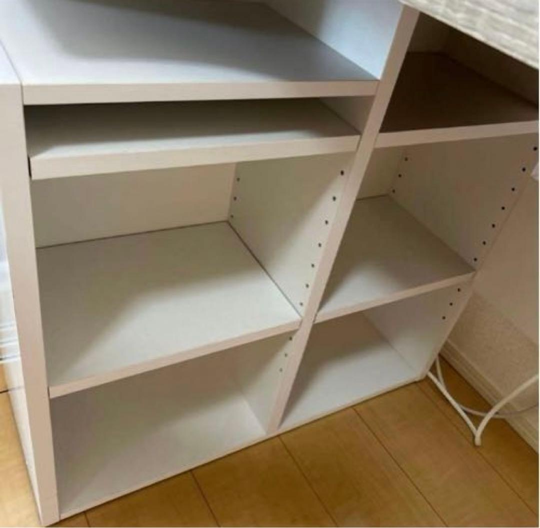 ぱ*こ様 LOWYA(ロウヤ)パソコンデスクL字型、幅100cm、オーク/ホワイ