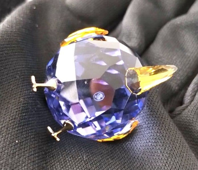 【新品】SWAROVSKI スワロフスキーコンゴウ インコ 鳥 パープル 希少