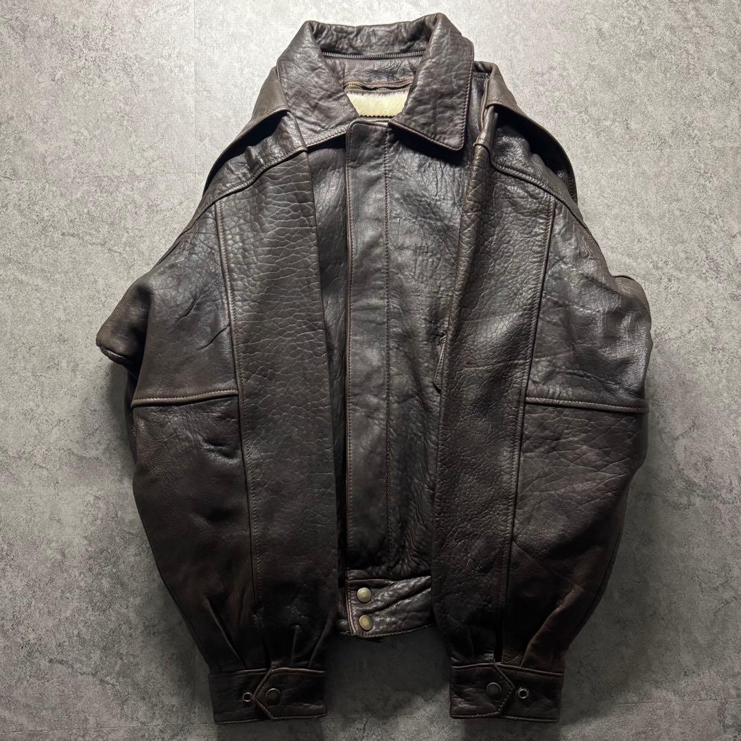 【90s vintage】フライトジャケット　L A-2 シープスキン　裏ボア