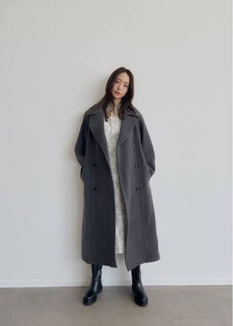 ラスト　未試着　タグ付き新品　シャギーロングコート　CGRY 0