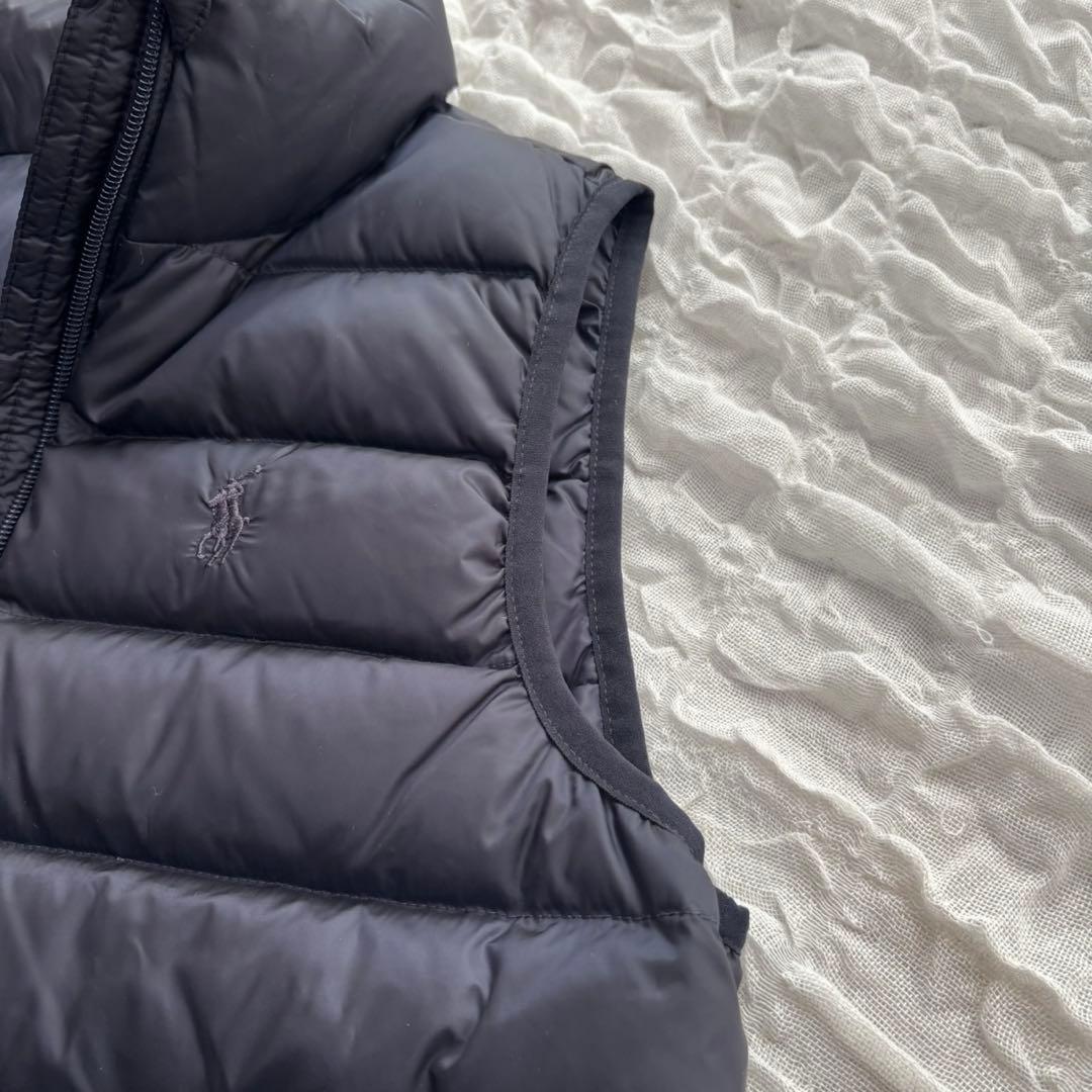 【1度着用のみ美品】 ポロラルフローレン ダウンベスト 近年モデル 刺繍ロゴ