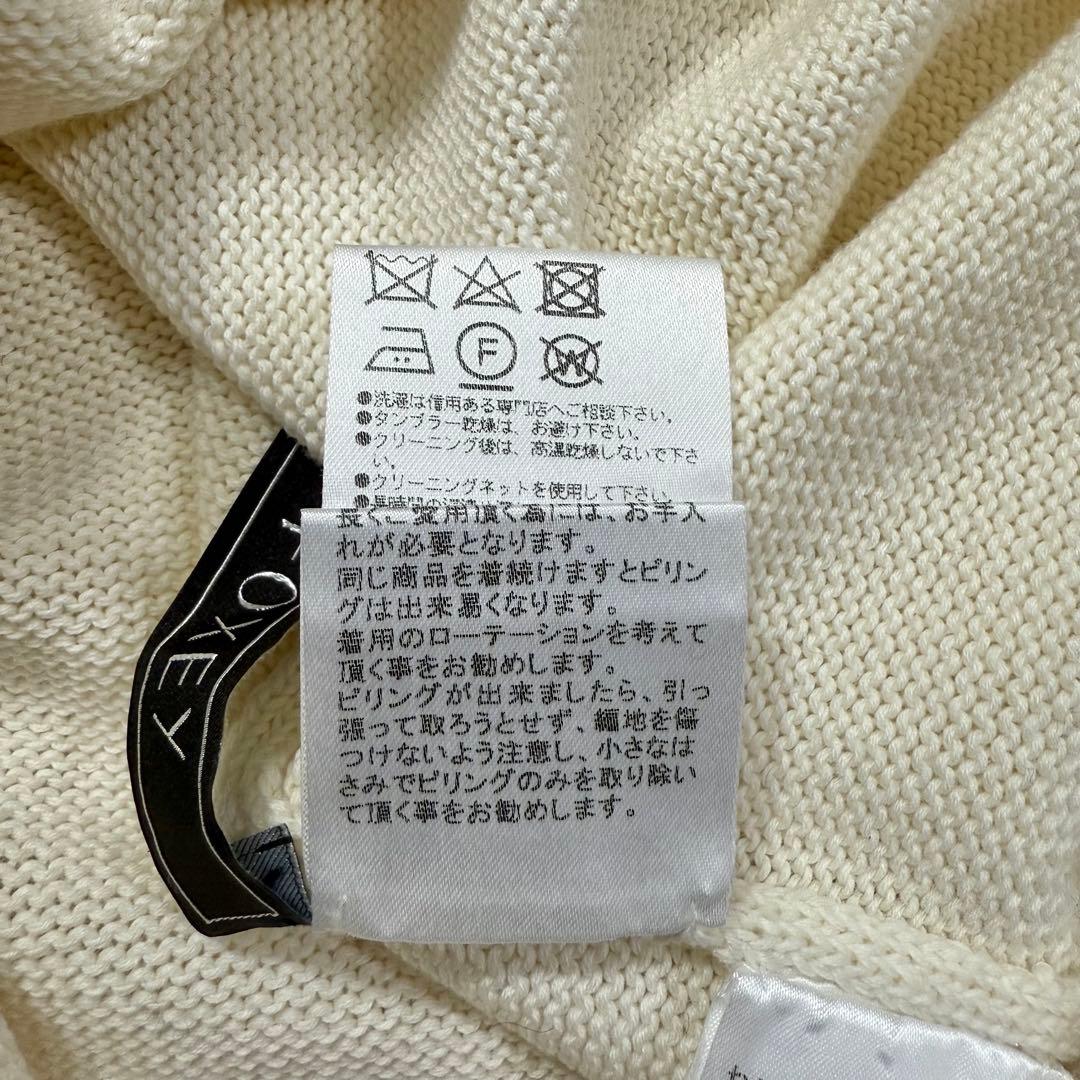 美品✨フォクシー ニットトップスソフトクリーム カシミヤシルク混 パフスリーブ