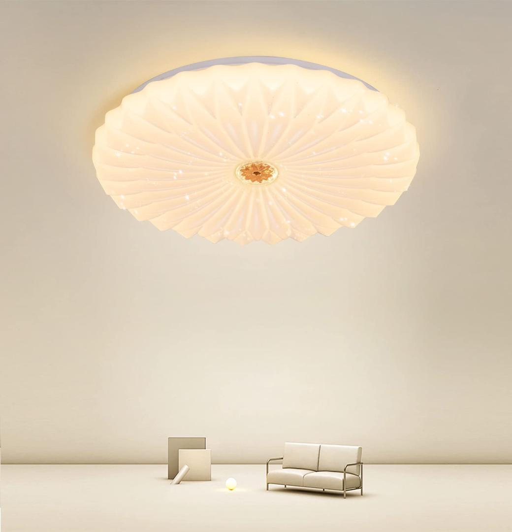 シーリングライト リモコン 星空効果8畳10畳 心に咲く蓮の花