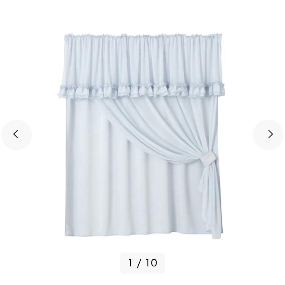 Francfranc フリルバランス ダブルカーテン 135×100cm