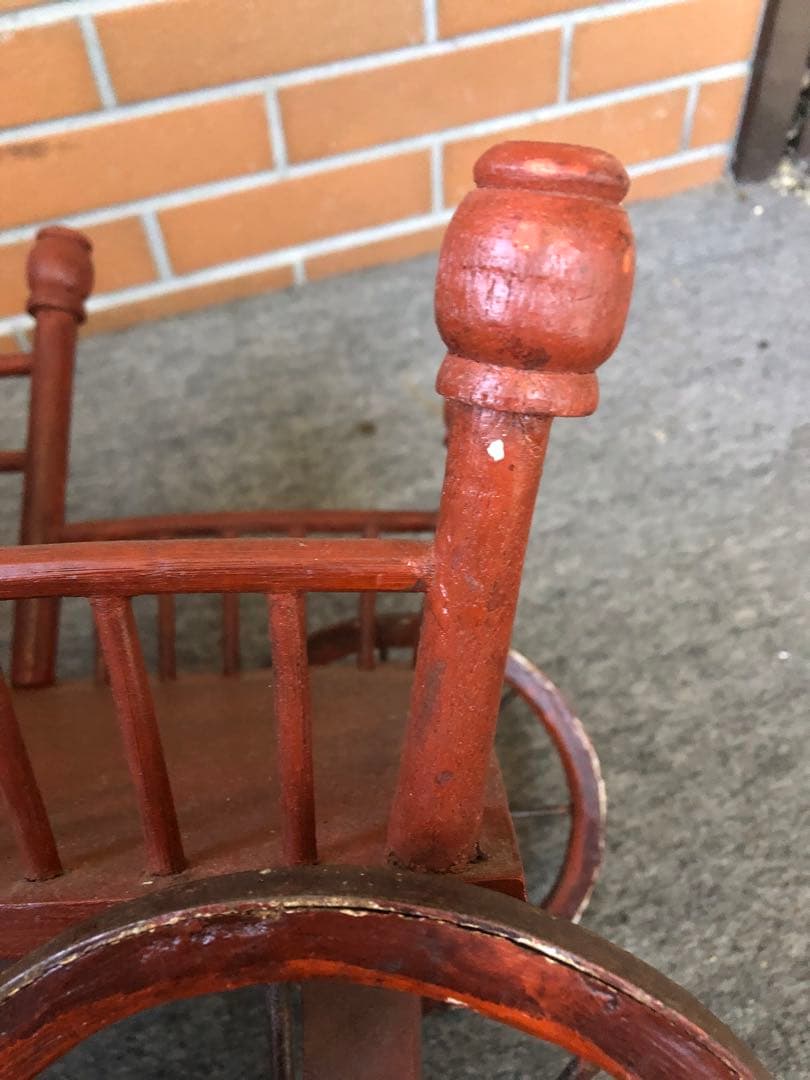 C 馬車　花台　フラワースタンド　ガーデニング雑貨アンティーク　ワゴン　ガーデン