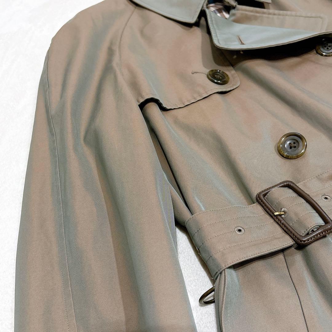 新品同様✨　アクアスキュータム　トレンチコート 玉虫色　メンズ　ロング　38