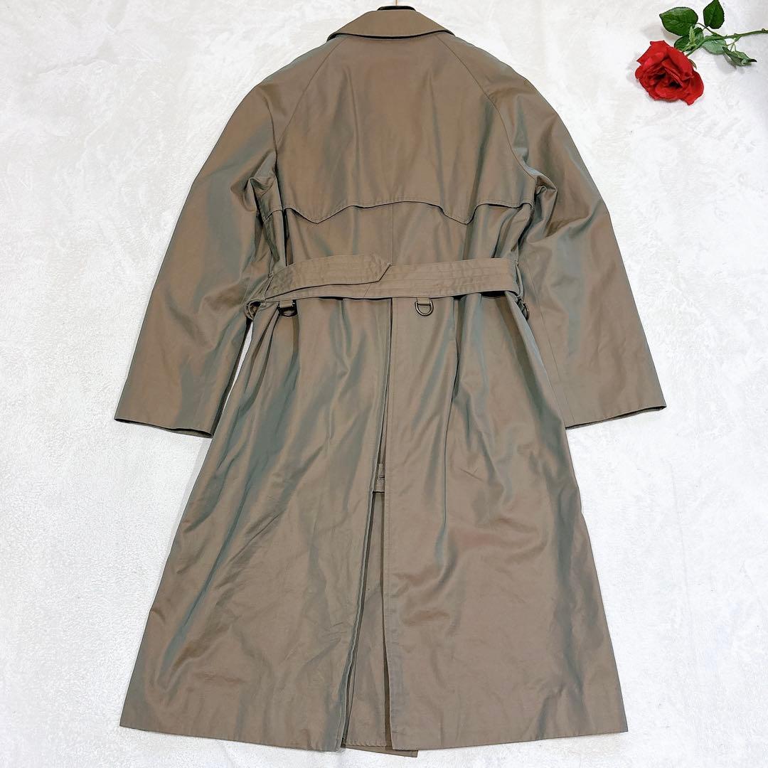 新品同様✨　アクアスキュータム　トレンチコート 玉虫色　メンズ　ロング　38