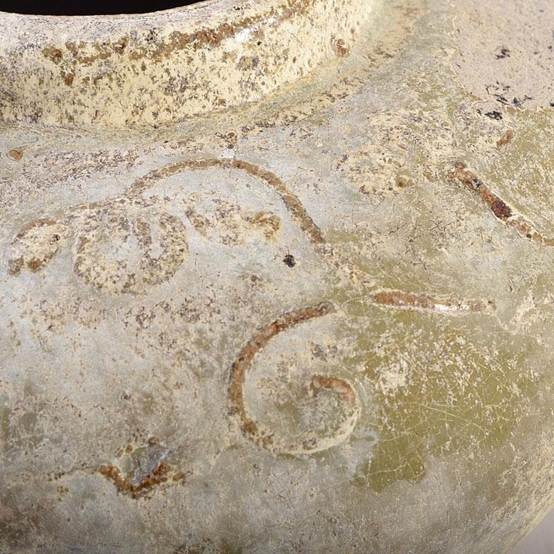 タイ古陶磁　スンコロク　宋胡録　油壷　双耳壷　時代箱　V　R8851