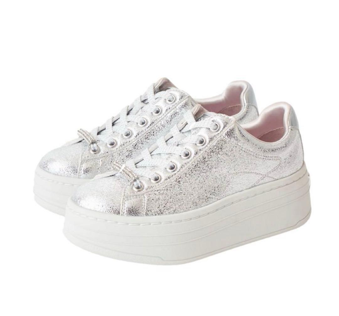 DIANA ダイアナ 厚底プラットフォームスニーカー (シルバー)