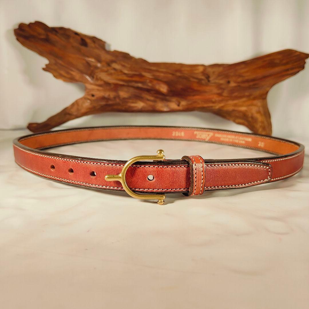 【極美品】TORY LEATHER　USA製　高級極厚イングリッシュレザーベルト