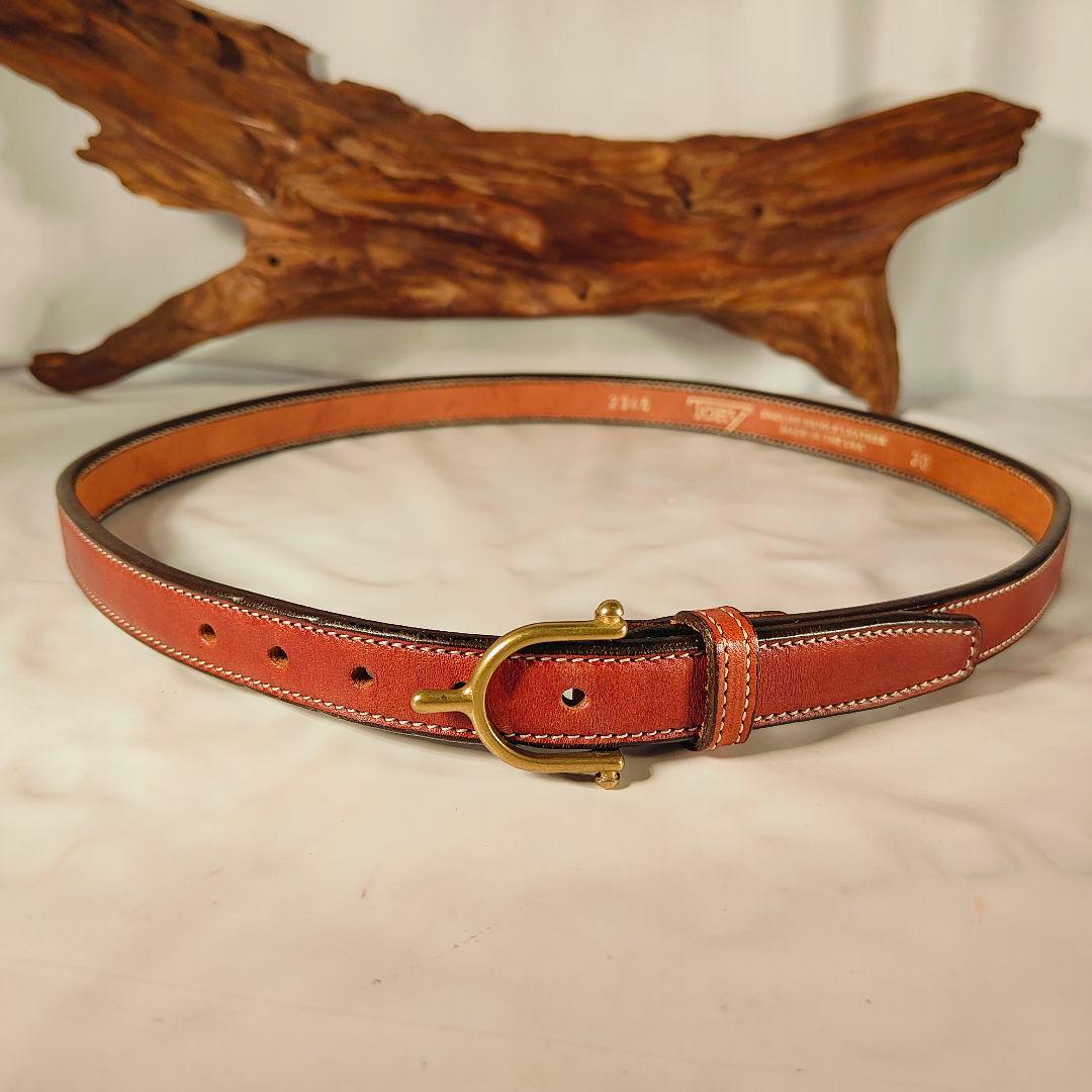 【極美品】TORY LEATHER　USA製　高級極厚イングリッシュレザーベルト