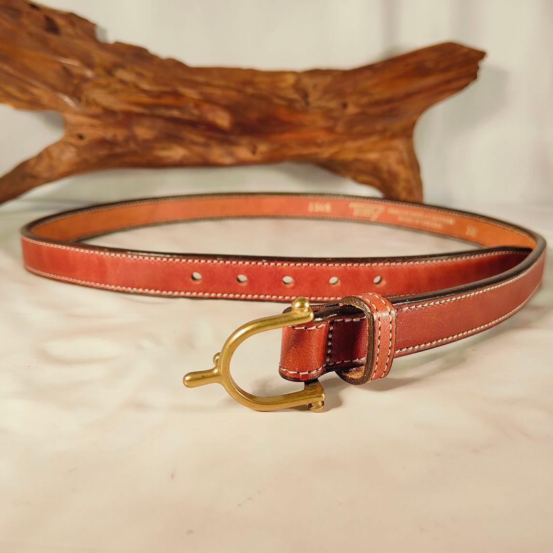 【極美品】TORY LEATHER　USA製　高級極厚イングリッシュレザーベルト