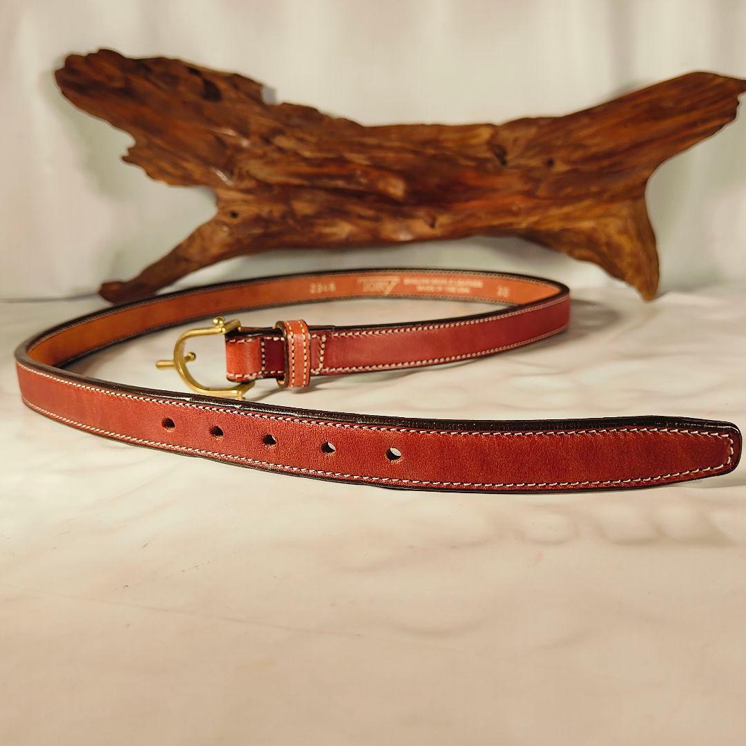 【極美品】TORY LEATHER　USA製　高級極厚イングリッシュレザーベルト