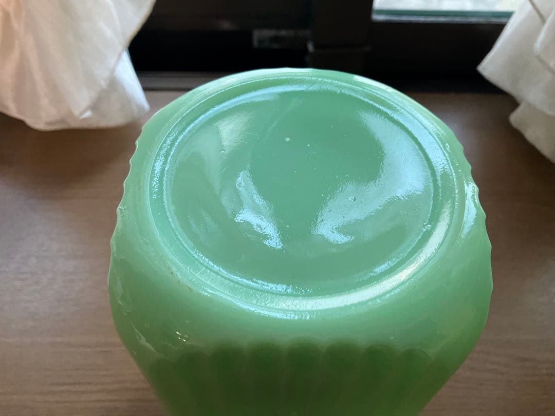 ジェダイグリーン　ミルクガラス コーヒーキャニスター