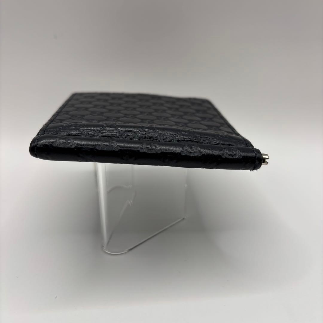 GUCCI 二つ折り財布　544478 マネークリップ　マイクロG ブラック