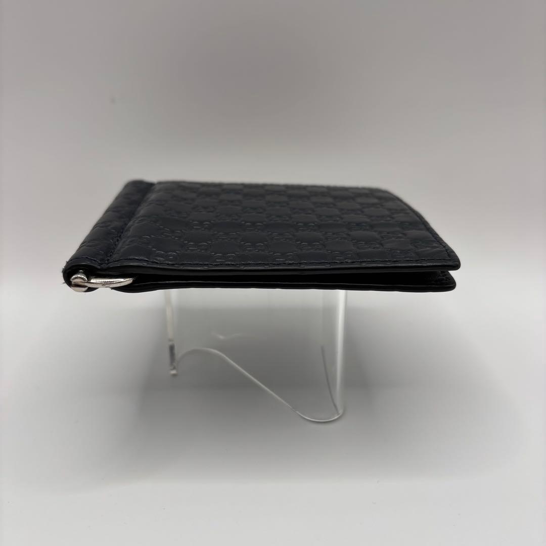 GUCCI 二つ折り財布　544478 マネークリップ　マイクロG ブラック