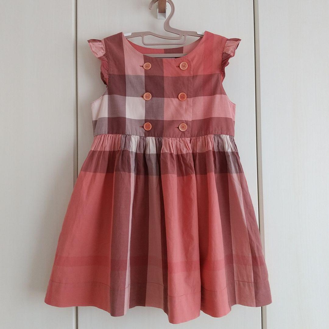 BURBERRY バーバリーチルドレン メガチェック柄 ワンピース 6Y 116