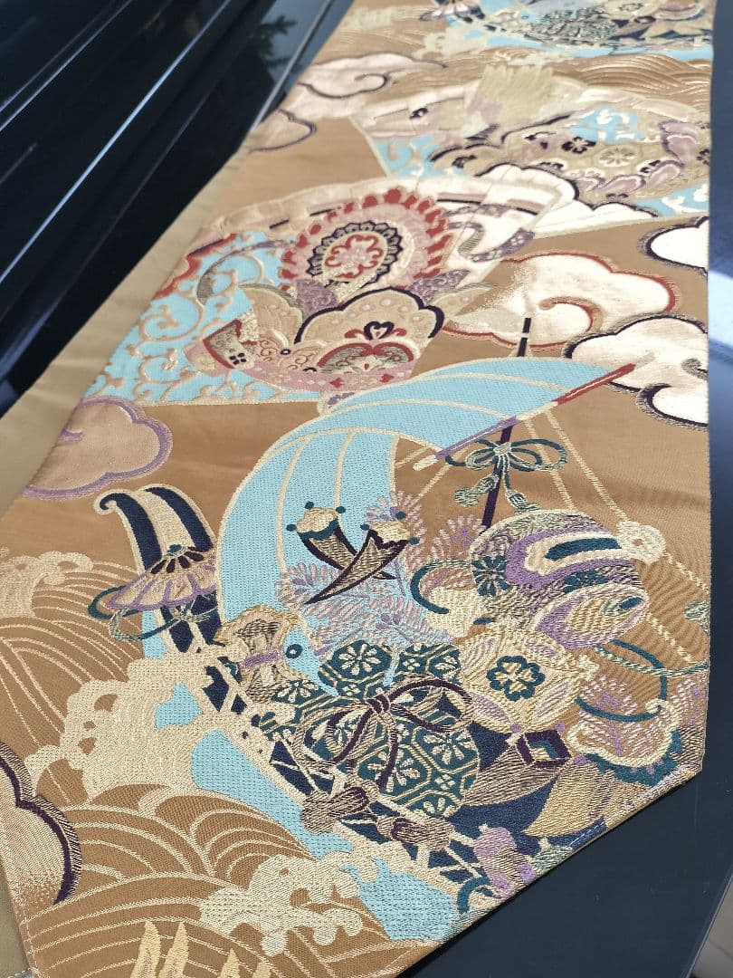 A873★宝船‼️豪華刺繍‼️テーブルランナー2m10cm