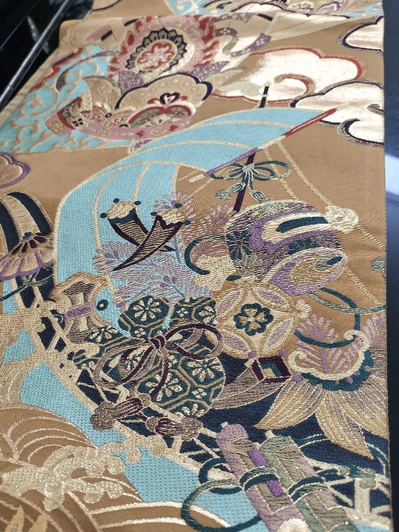 A873★宝船‼️豪華刺繍‼️テーブルランナー2m10cm