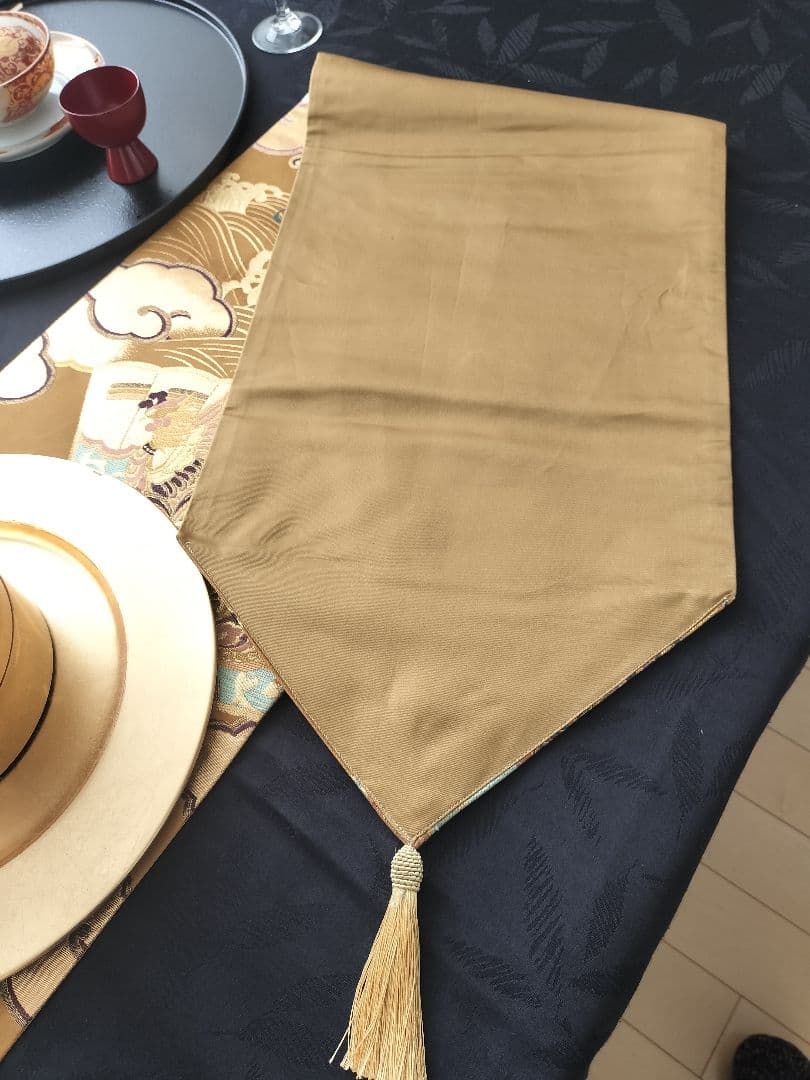 A873★宝船‼️豪華刺繍‼️テーブルランナー2m10cm