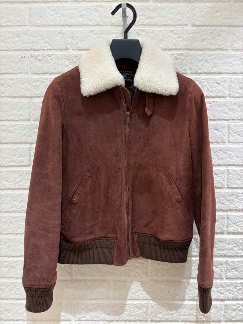 トゥモローランド マカフィー レザーブルゾン ムートン スウェード