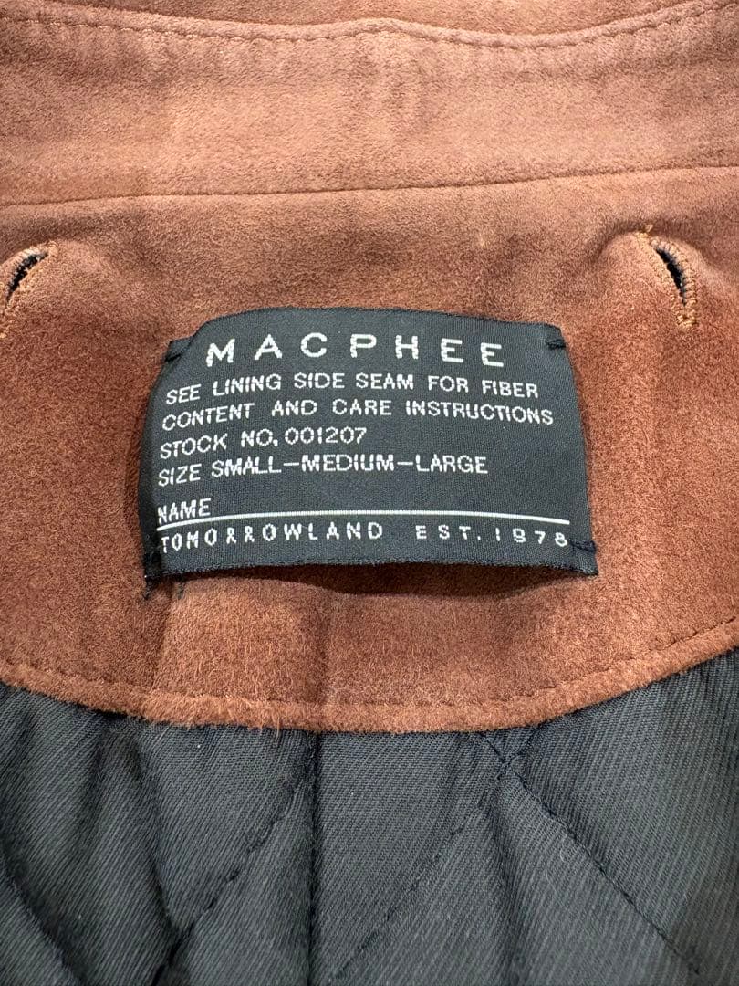 トゥモローランド マカフィー レザーブルゾン ムートン スウェード