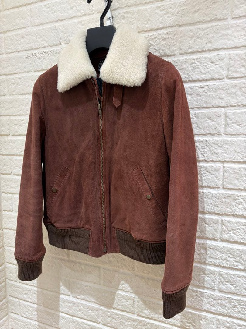 トゥモローランド マカフィー レザーブルゾン ムートン スウェード