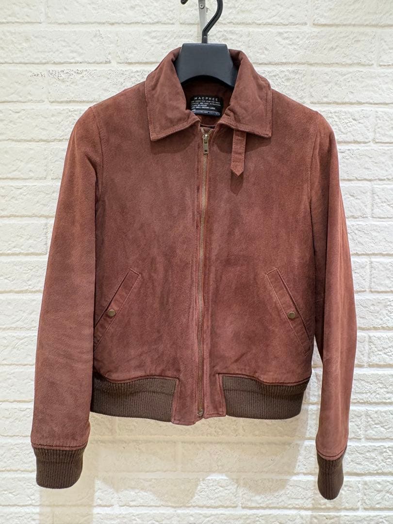 トゥモローランド マカフィー レザーブルゾン ムートン スウェード