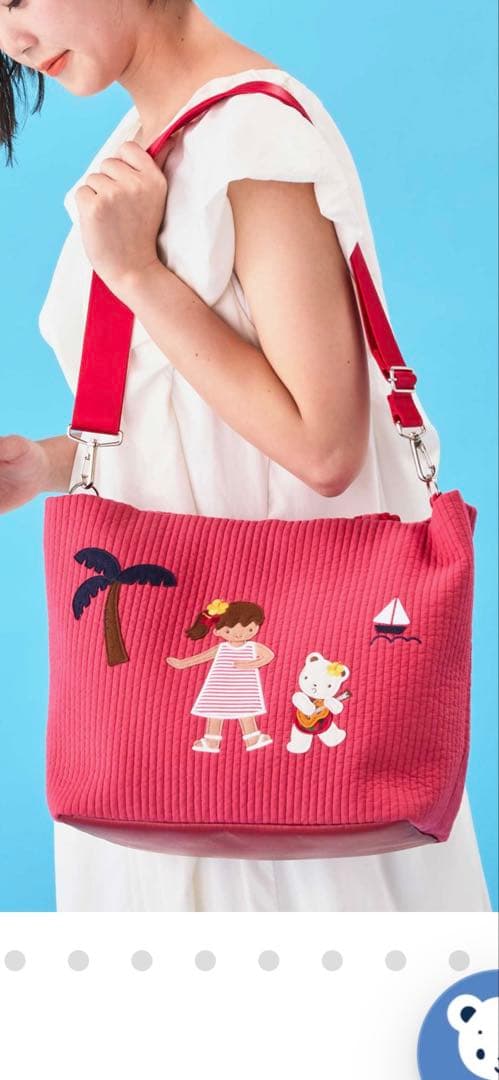 のりのり！ファミリア　ピオヌンナル　バッグ　ハワイ　レッドRD