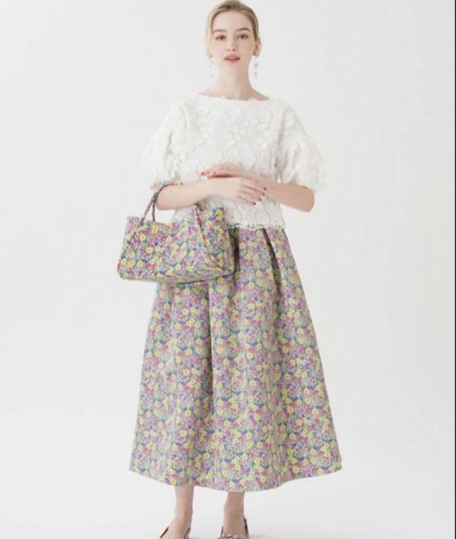 新品　Tsuru by Mariko Oikawa Primrose 白ブラウス