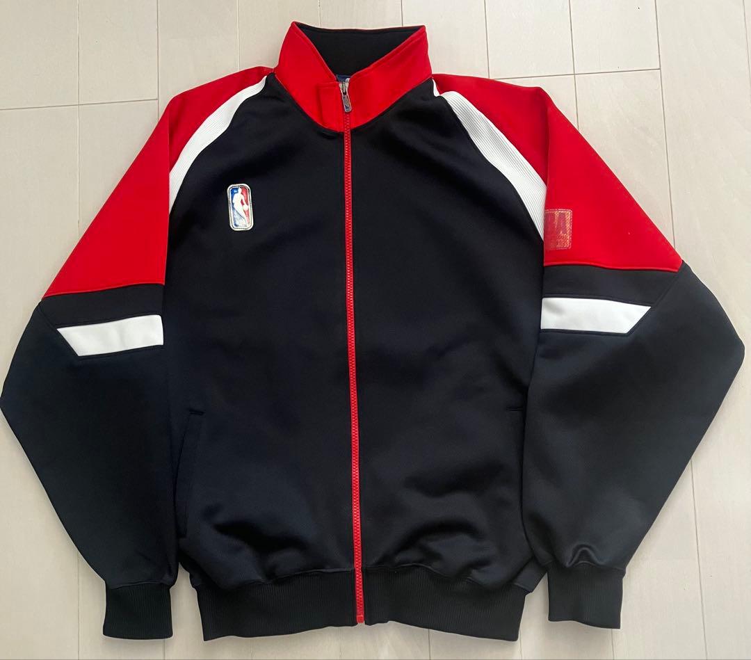 【90s】 NBA オフィシャル トラックジャケット ジャージ 黒赤　L y2k