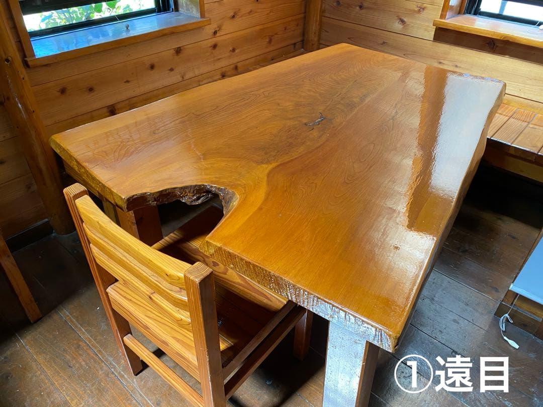 【直接引き取り限定】欅　一枚板　テーブル
