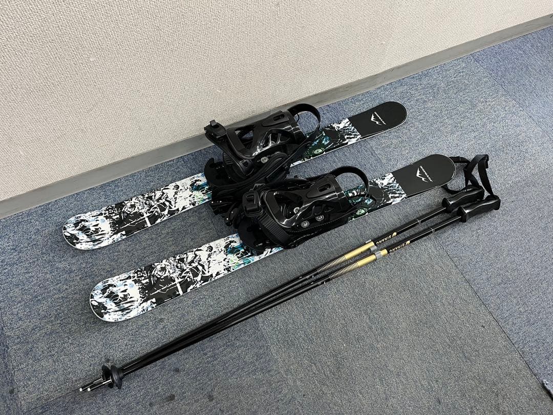 JOYRIDE ショートスキー ビンディング(S/M)セット　シナノ ポール