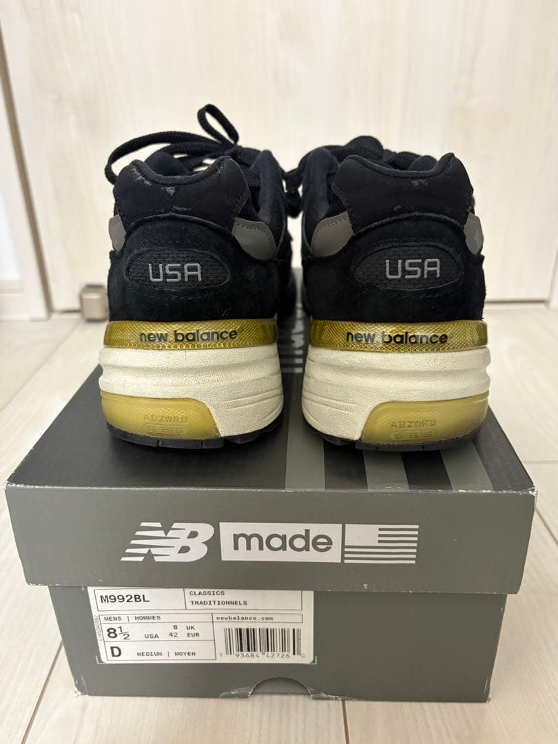 New Balance M992BL ブラック US8.5/26.5cm