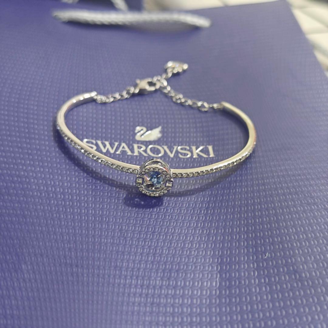 スワロフスキー Swarovski ブレスレット 青色クリスタル