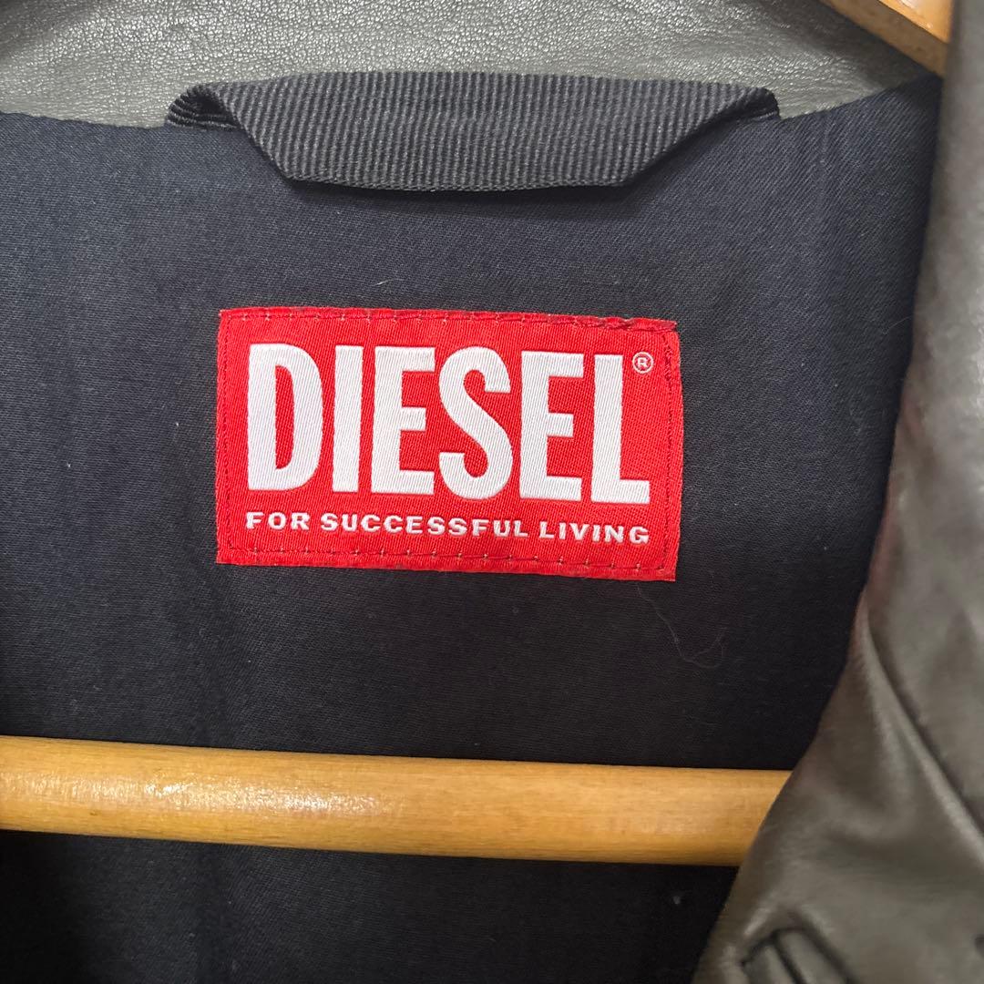 ディーゼル24AWラムレザーハーフコートL-NICOサイズ52 ¥198,000