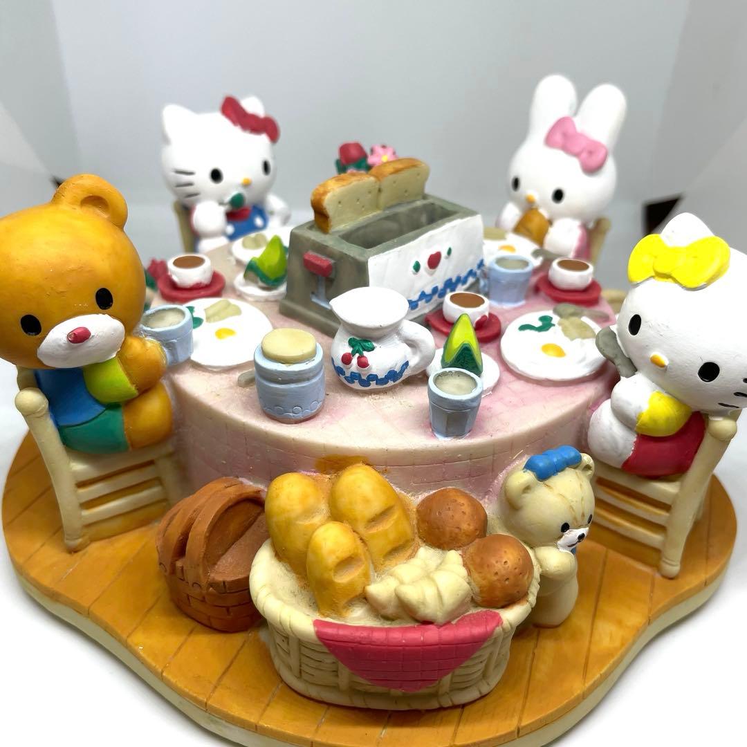 レトロ　美品　サンリオ ハローキティ みんなで朝ごはん ジオラマ風 貯金箱