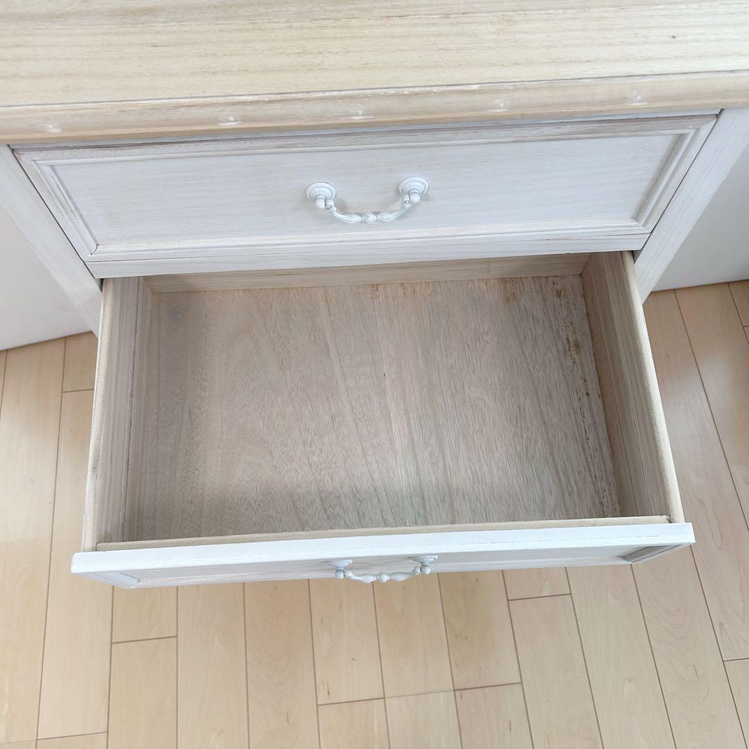 プロカントシリーズ　アンティーク調　チェスト　4段　フレンチカントリー　ホワイト