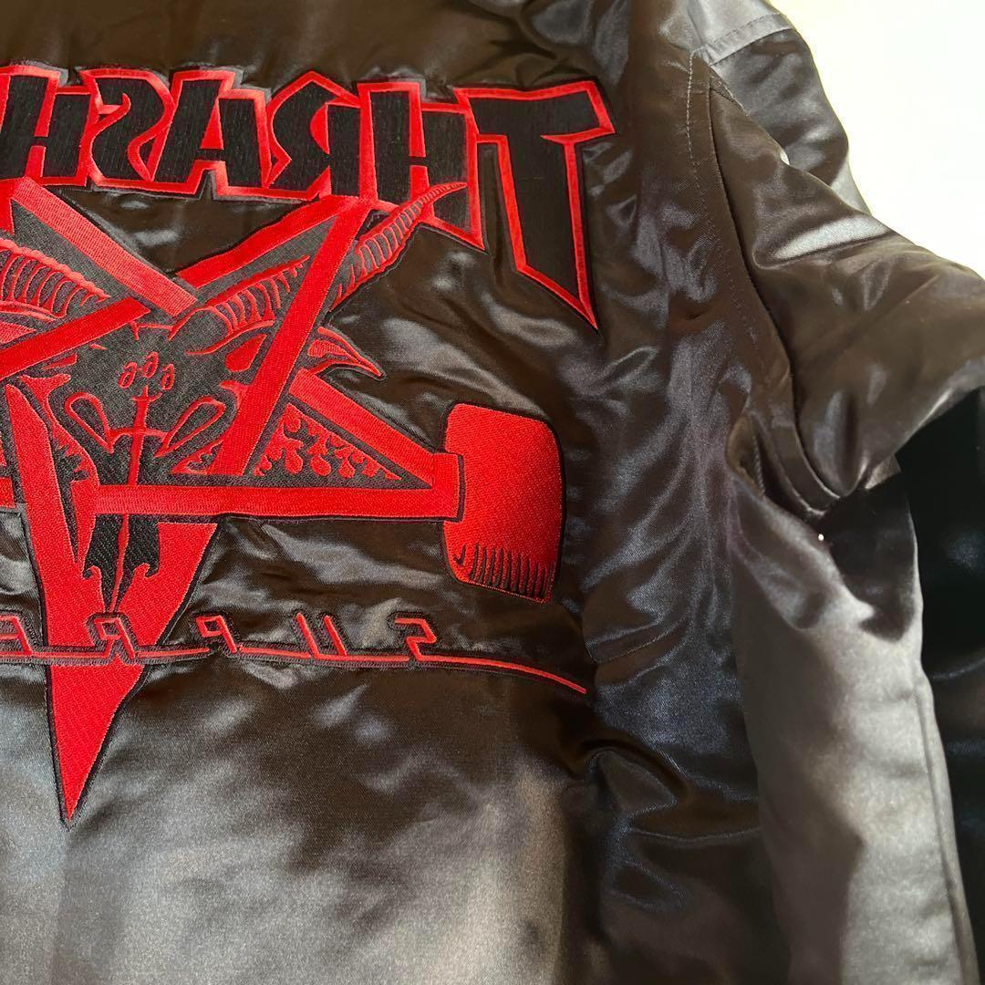 シュプリーム × スラッシャー 刺繍ロゴ スカジャン ブルゾン