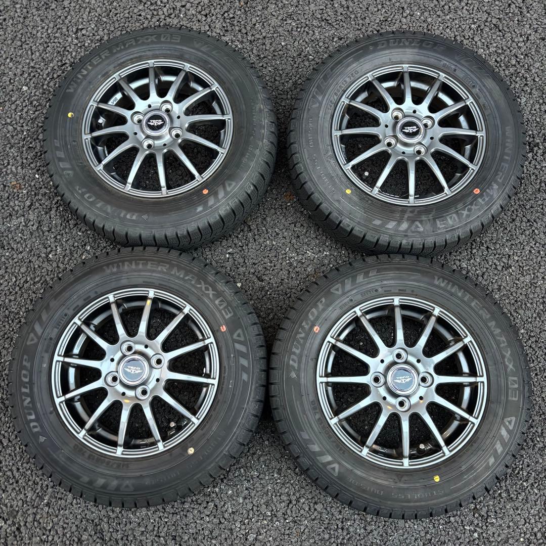 ダンロップ　WM03 145/80R13 スタッドレスタイヤホイール4本セット