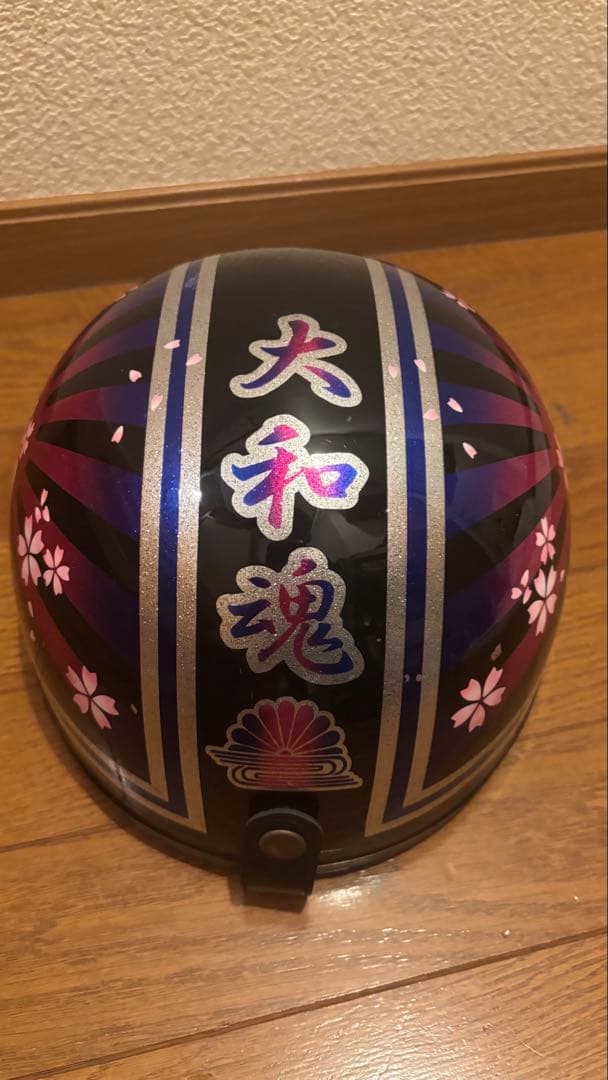 桜と富士山デザイン 半帽ヘルメット