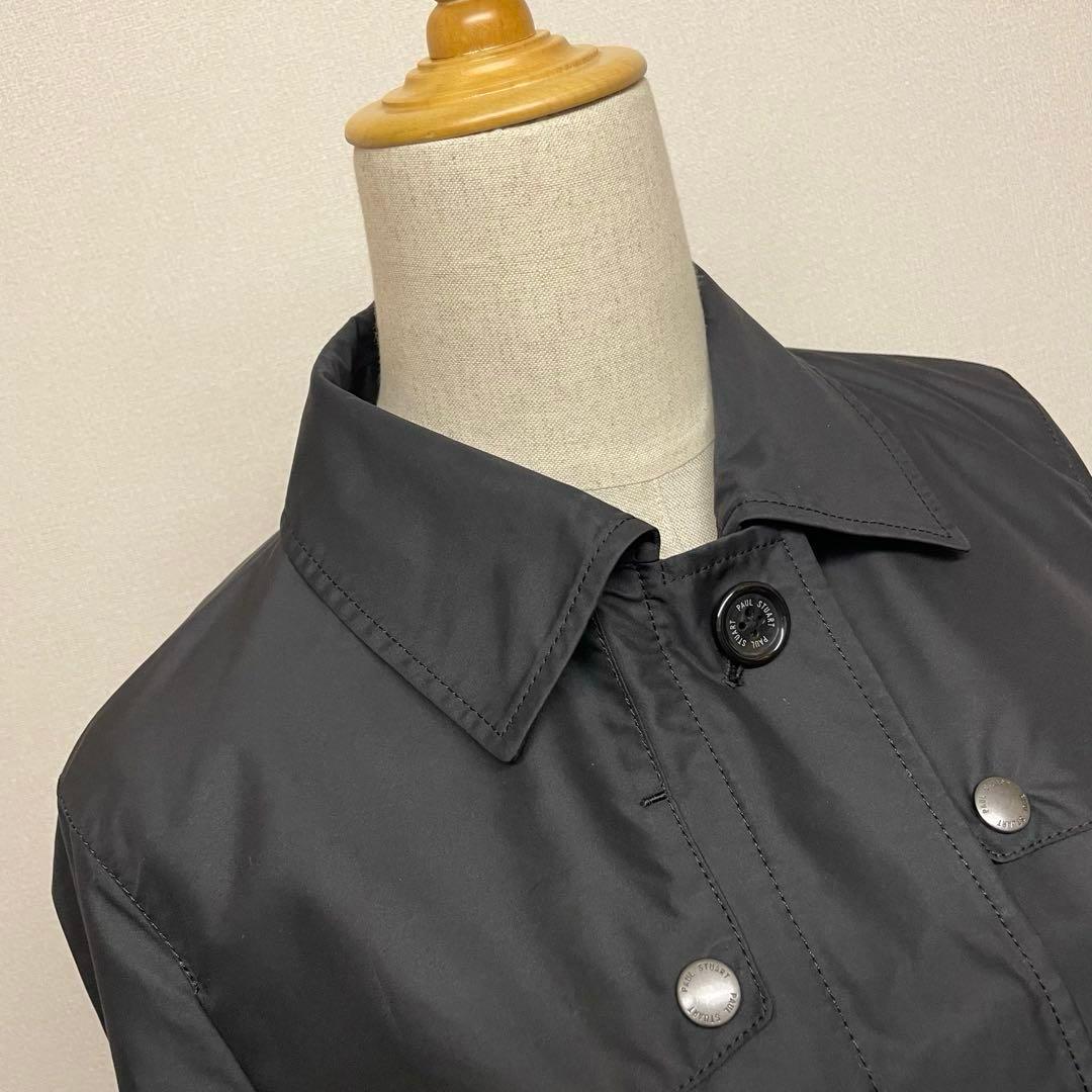 【美品】Paul Stuart ブラック 2WAY上質トレンチコート