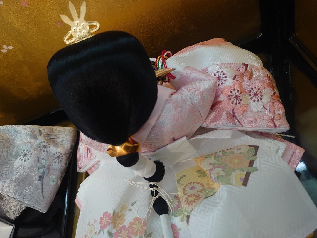 ●さくらの着物おすすめです●新品おひなさま●　さくら刺繍飾り　フルセット