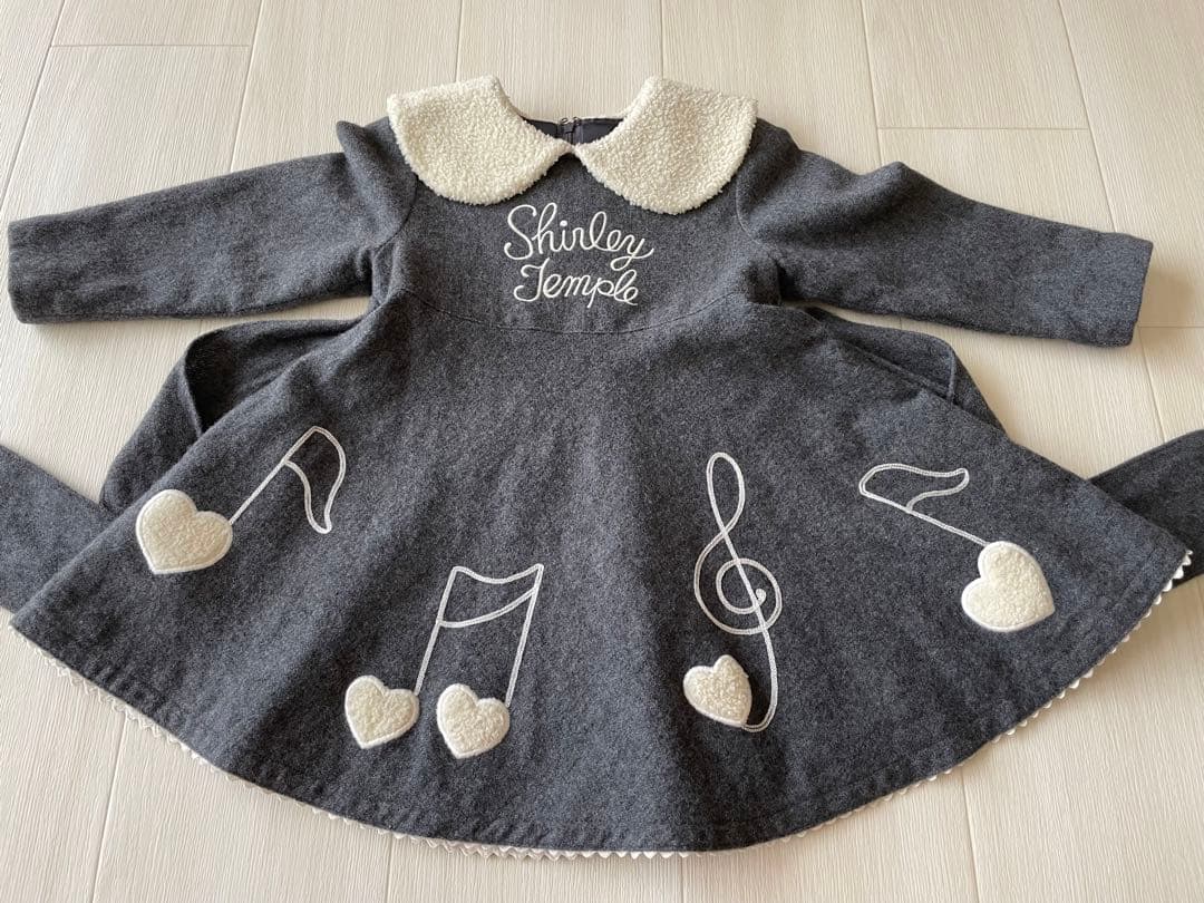 【希少】　シャーリーテンプル　ワンピース　音符　110cm