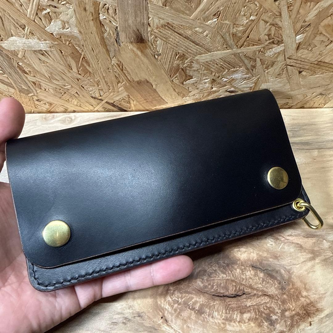 ホーウィン社 クロムエクセル 180 トラッカーウォレット タロンジッパー 茶芯